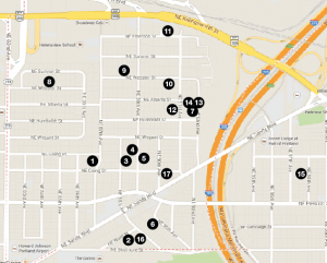 Click the image above to download the full list of sales and map.